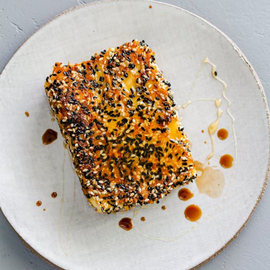 Fried Feta with Sesame Crust