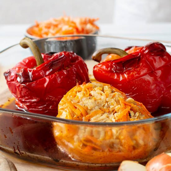 Halloween Stuffed Peppers