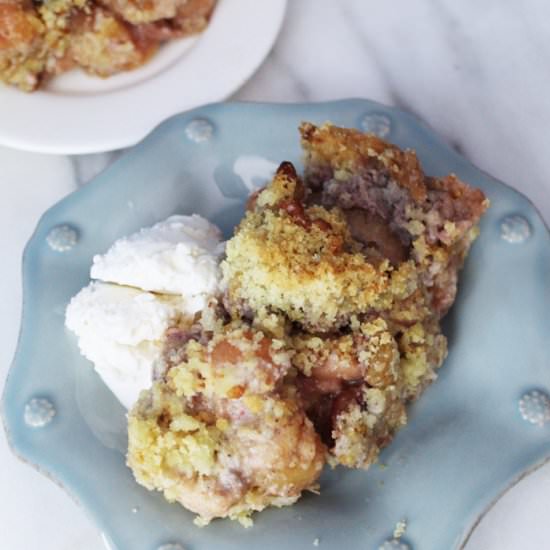 Paleo Peach and Cherry Crumb Pie