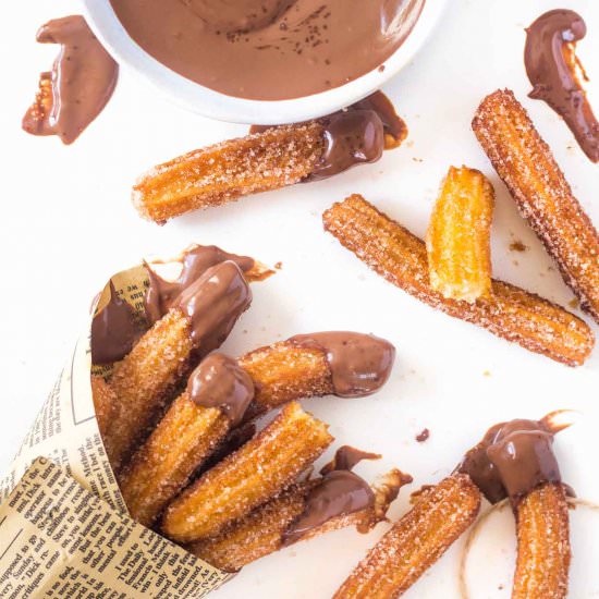 Churros with Chocolate Sauce