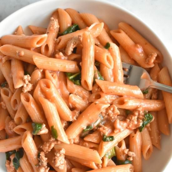 Easy Penne Pasta with Ground Turkey