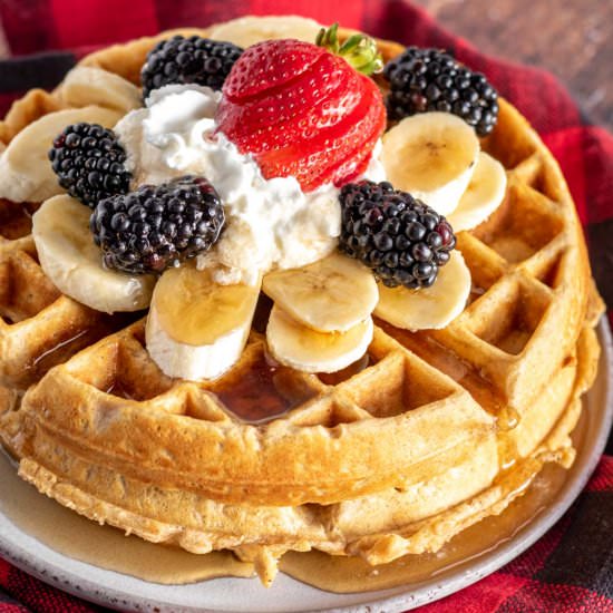 Fresh Oatmeal Waffles