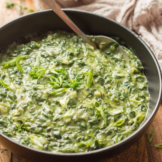 Vegan Creamed Spinach
