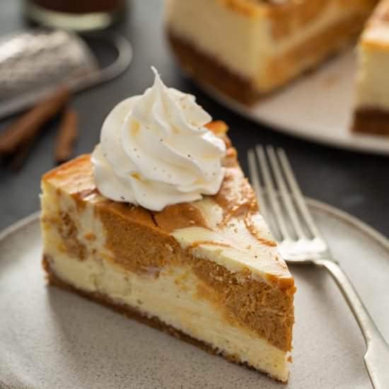 Swirled Pumpkin Cheesecake [+Video]