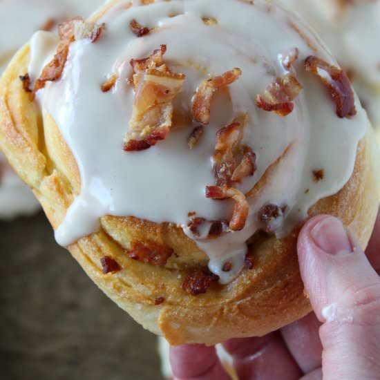 Maple and Bacon Sweet Rolls