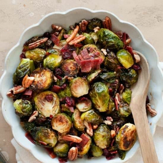 Maple Balsamic Brussels Sprouts