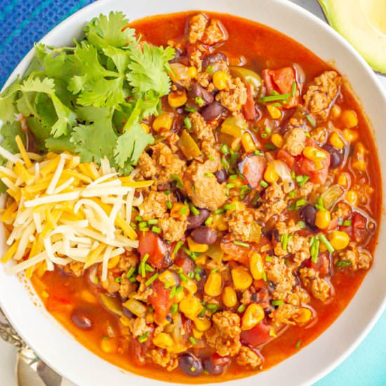 Instant Pot turkey chili