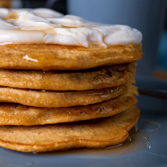 Healthy Banana Apple Oatmeal Pancakes