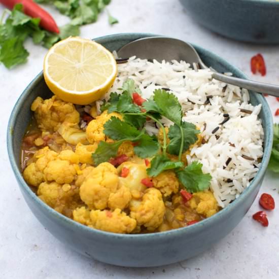 Caulifower & Red Lentil Curry
