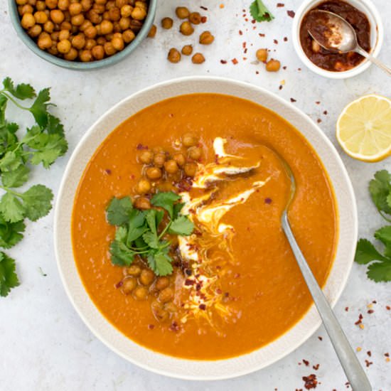 Moroccan Sweet Potato Soup [vegan]