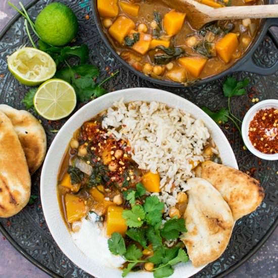 Butternut & Spinach Curry [vegan]