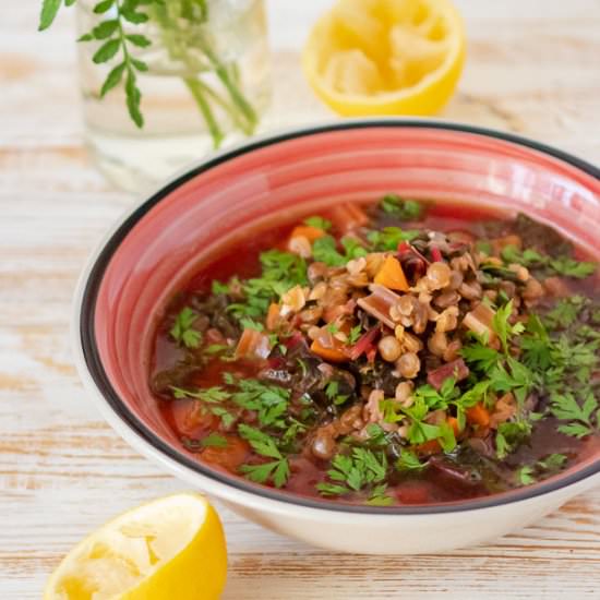 Lentil and Swiss Chard Soup