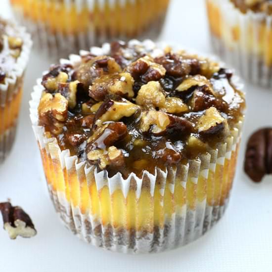 Mini Pecan Pie Cheesecakes