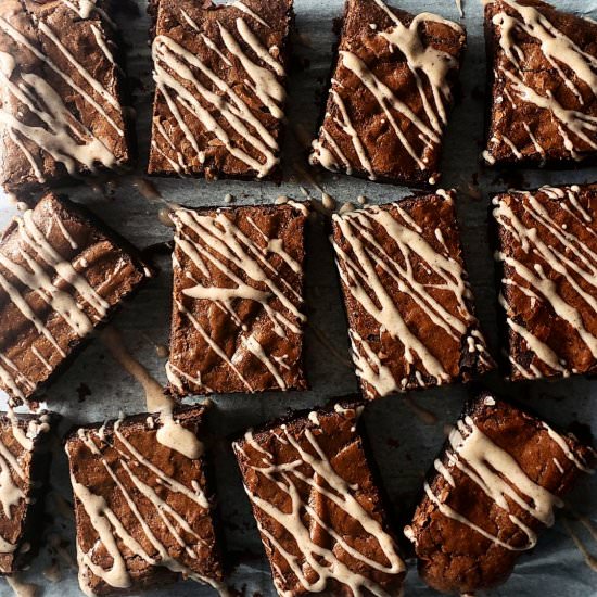 Gingerbread Glazed Brownies