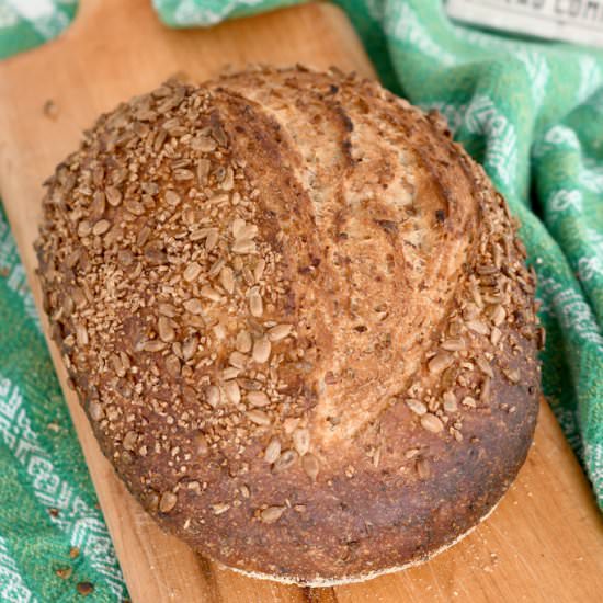 Sourdough Cracked Wheat Bread