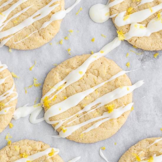 Lemon Cookies with Lemon Drizzle