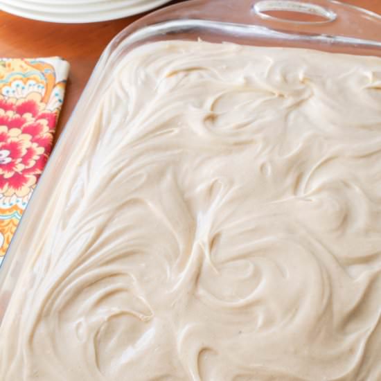 Spiced Pumpkin Cake with Maple Crea
