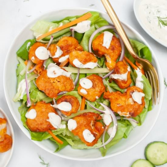 Vegan Buffalo Cauliflower Salad