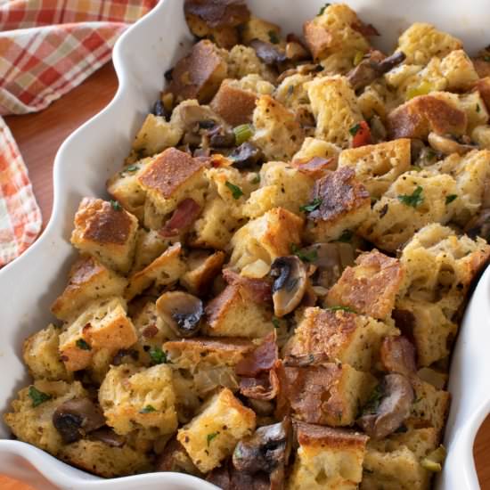 Mushroom and Bacon Stuffing