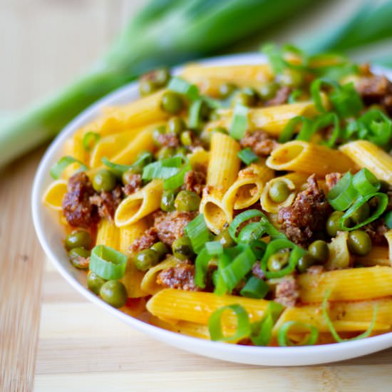 Pasta with sausage