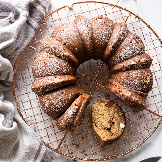 Chocolate Swirled Banana Bundt Cake