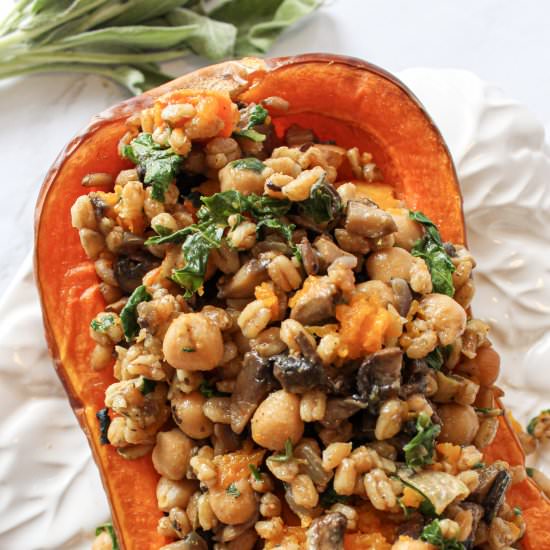 Stuffed butternut squash