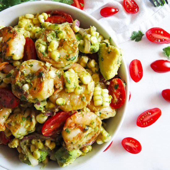 Shrimp Avocado Corn Salad