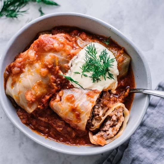 INSTANT POT CABBAGE ROLLS