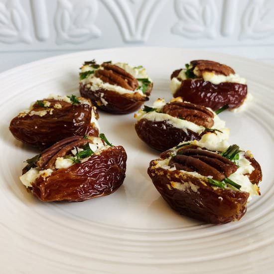 Goat Cheese Stuffed Dates