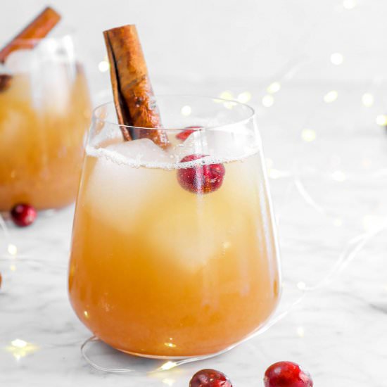 Fall Apple Cider Bourbon Fizz
