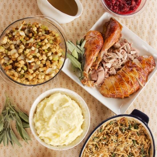 Work-Ahead Holiday Dinner Meal Plan