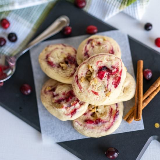 Apple Cranberry Walnut Swirl Cookie