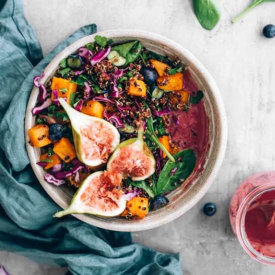 Easy Spinach Quinoa Fig Salad