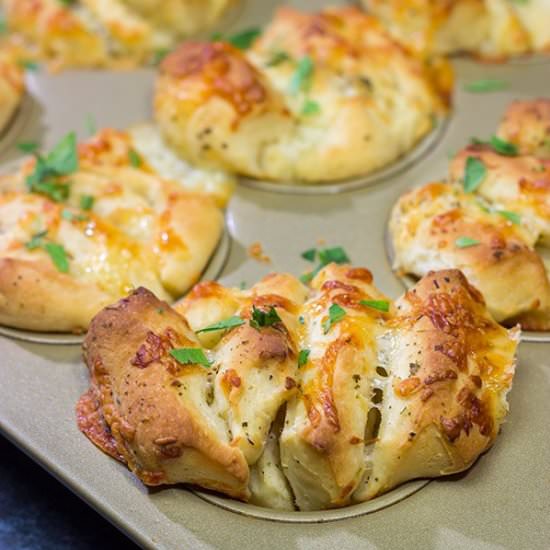 Cheesy Garlic Butterflake Rolls