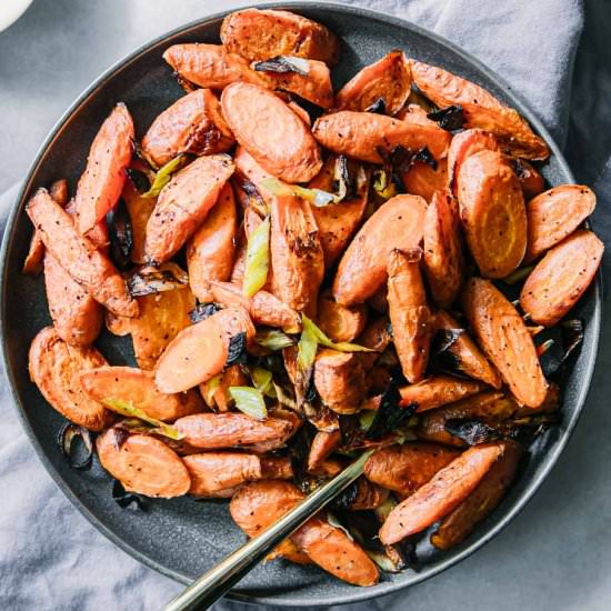 Roasted Carrots and Leeks