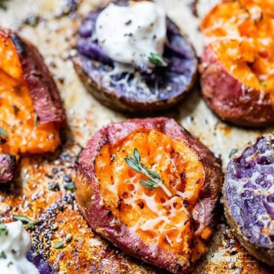 Smashed Sweet Potatoes