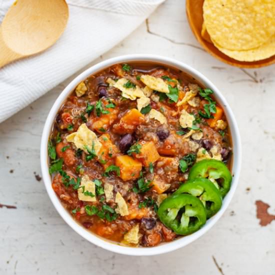 Quinoa Sweet Potato Chili