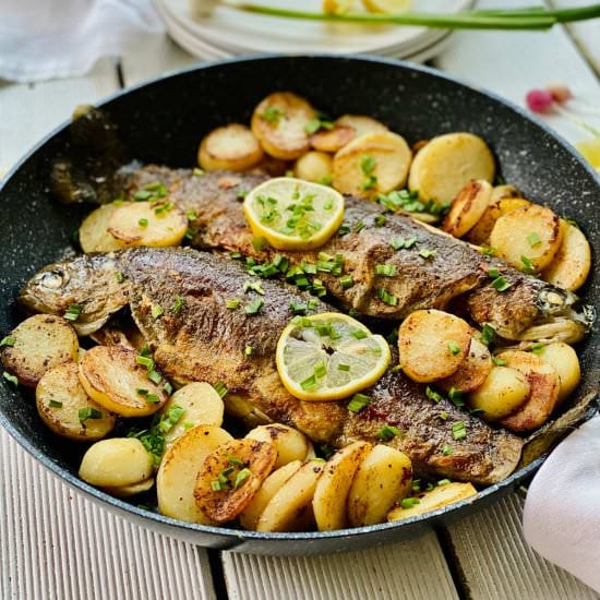 Rainbow Trout With Potatoes