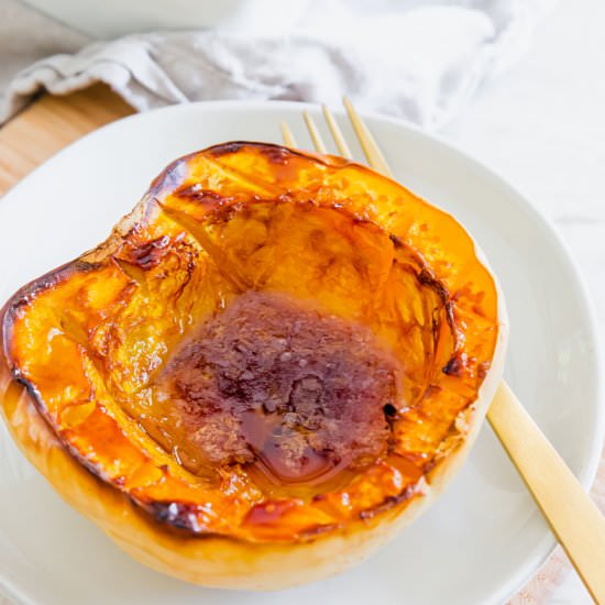 Maple Baked White Acorn Squash