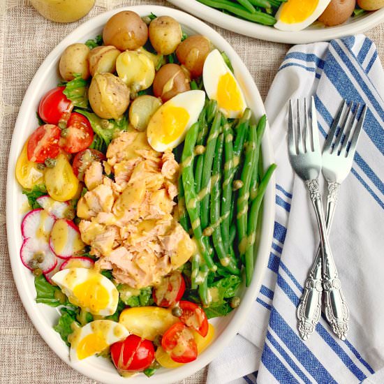 Salmon Nicoise Salad