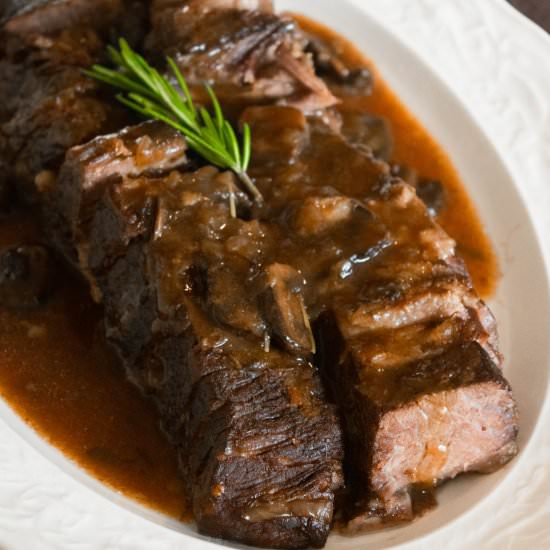 Slow Cooker Balsamic Brisket