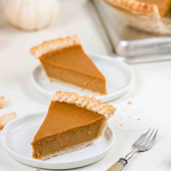 Homemade pumpkin pie