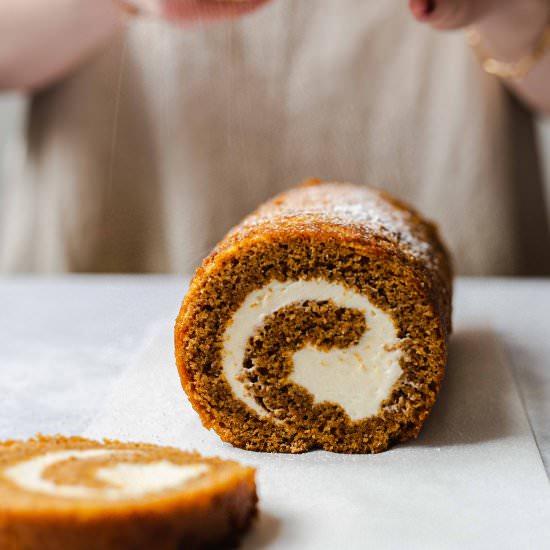 Pumpkin swiss roll