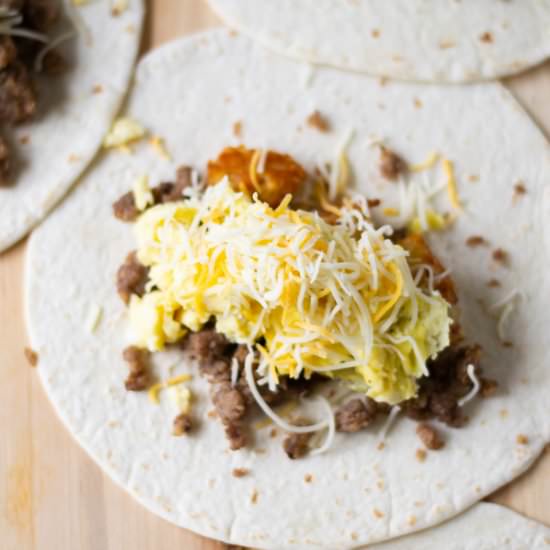 SAUSAGE BREAKFAST BURRITOS