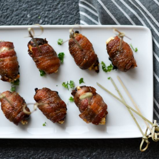 Sweet and Spicy Bacon Wrapped Dates