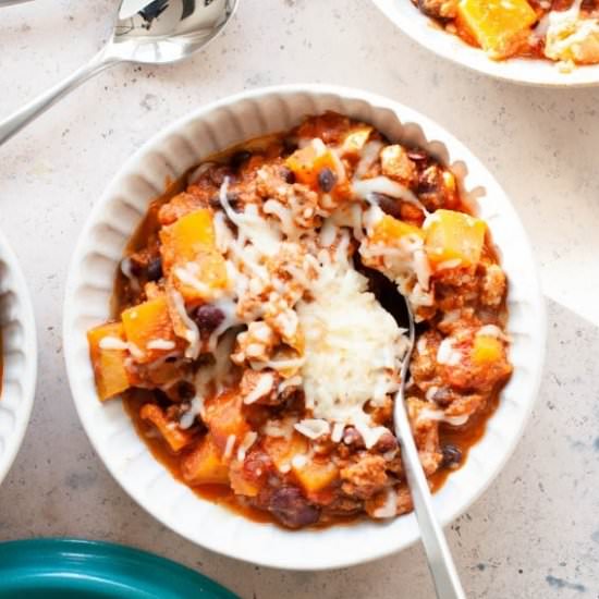 Butternut Squash Chili with Turkey