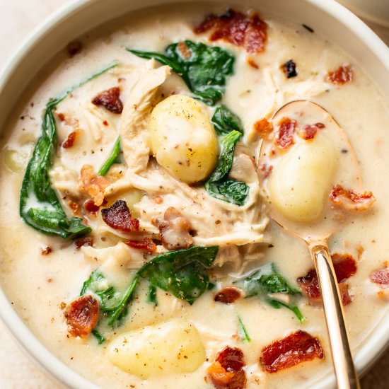 chicken bacon gnocchi soup
