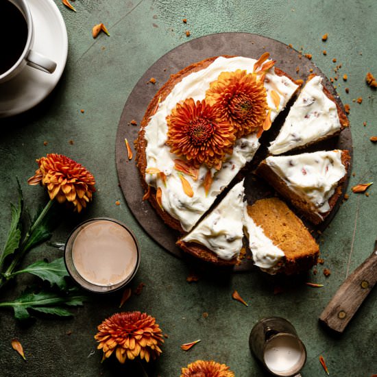 Pumpkin Cake with cream cheese