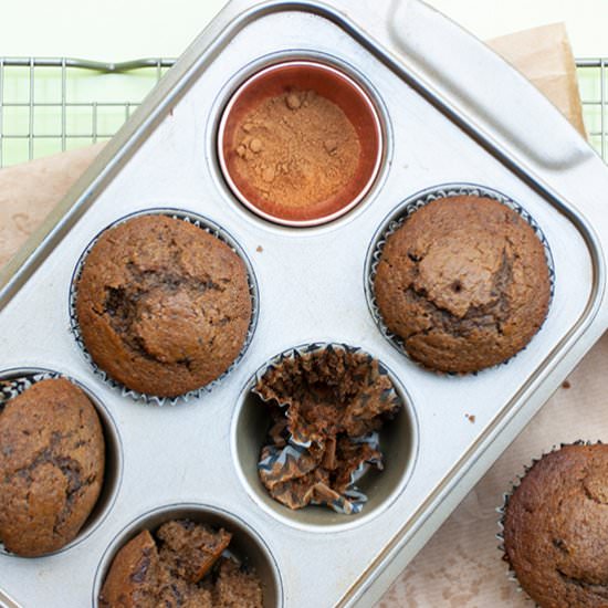 Chocolate Chunk Gingerbread Muffins