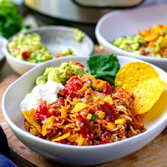 Instant Pot Nacho Beef Casserole